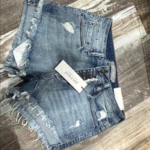 Just USA Blue Distressed Denim Shorts